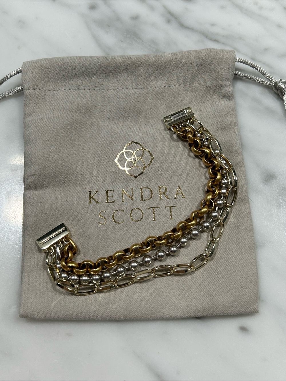 Kendra Scott Three-Tone Multi-Chain Bracelet 💥Excellent Condition💥